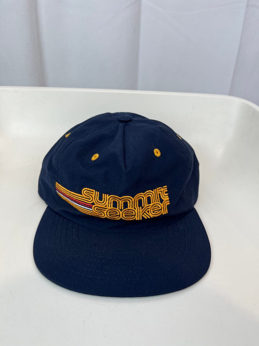 NIXON C3167 5 Panel Summit Seeker Strapback Hat Blue Yellow Style
